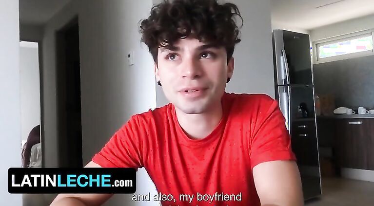 Curly Twink John Davei Tricks Boyfriend And Step Dad Marco & Lucca To Shoot A Sextape - Latin Leche