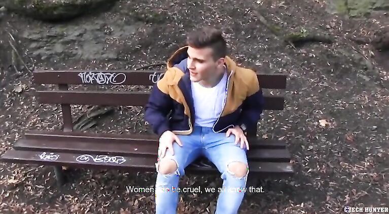 CZECH HUNTER 521 - Raw Bareback Amateur Twink Gets Picked Up