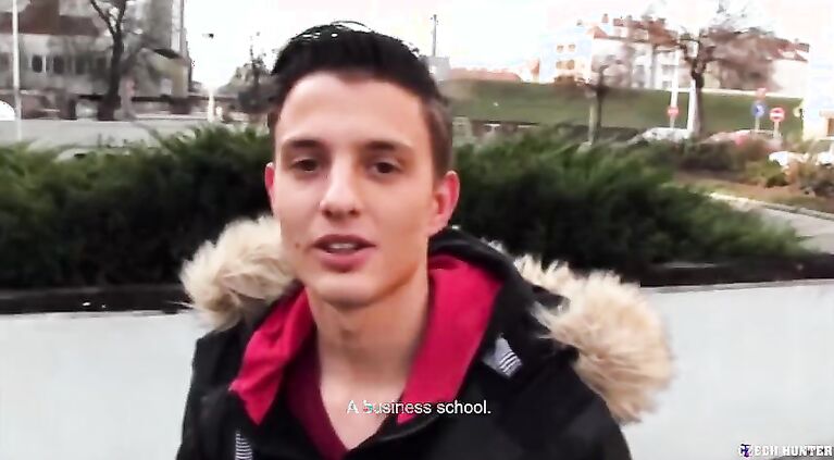 CZECH HUNTER 500 - College Dude With A Big Dick Gets Pounded Hard