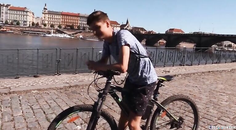 CZECH HUNTER 474 - Amateur Hunk Riding His Bike Takes A Break To Fuck In The Park