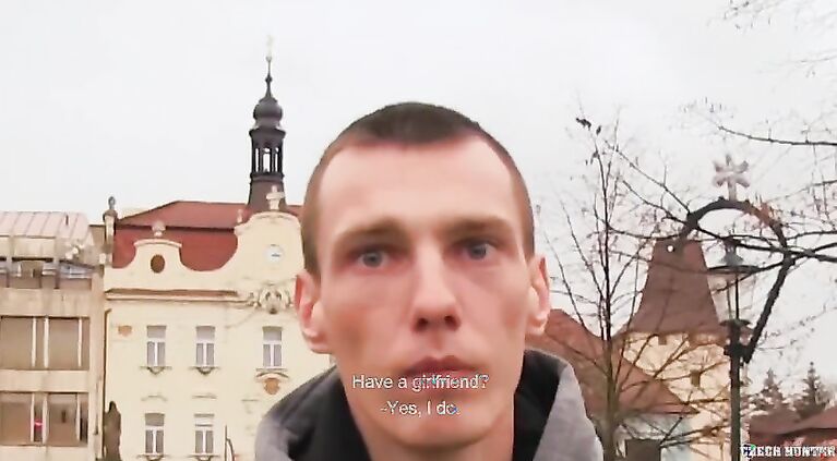 CZECH HUNTER 402 - Short Haired Stud Decides To Try Out Some Dick For His Self