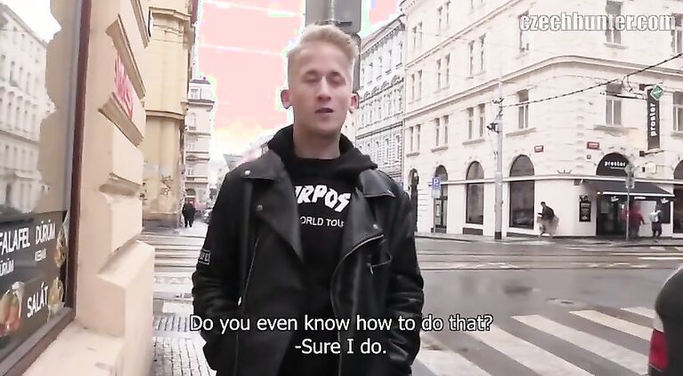 CZECH HUNTER 397 - Blonde Stud Picked Up From The Streets & Enjoys A Dick Up His Smooth Ass