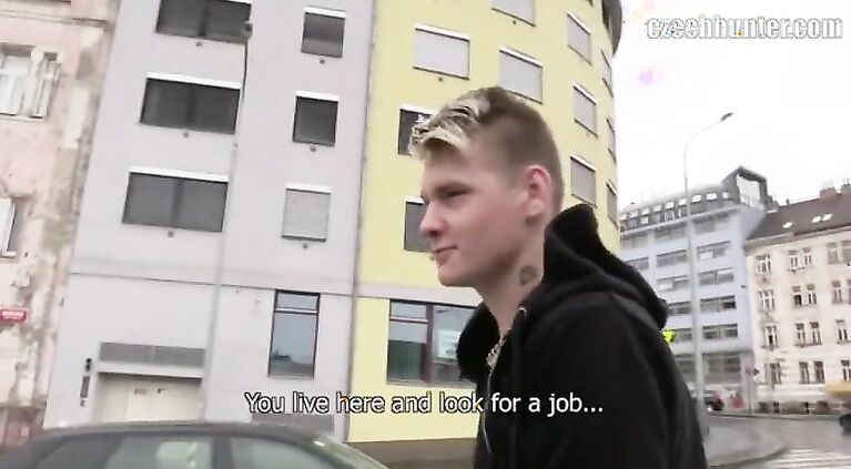CZECH HUNTER 365 - Blonde Twink Picked Up From The Metro For A Quick Fuck