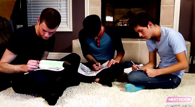 Next Door Twink Study Group Threesome