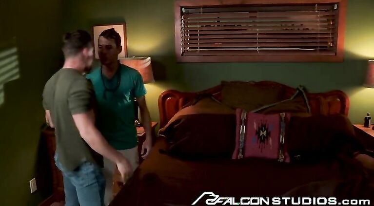 Hunk Daddy Brent Corrigan Greeted By Twink Ass & Dick Sucking