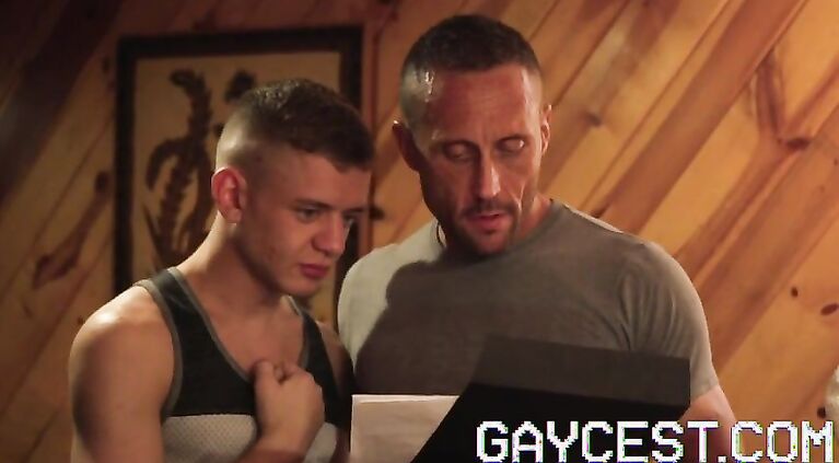 GAYCEST - stepdad pops boy's cherry bareback in boy's first time anal