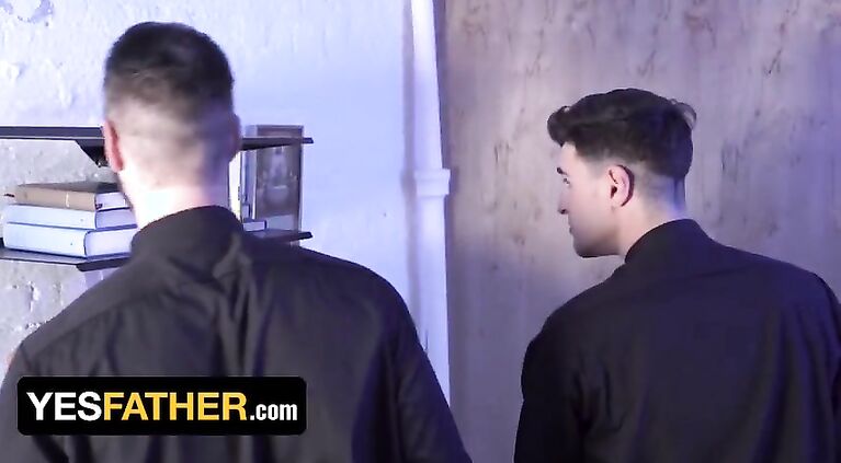 Innocent Boy Marcus Rivers Gets His Face Covered In Two Perv Priests' Jizz - YesFather