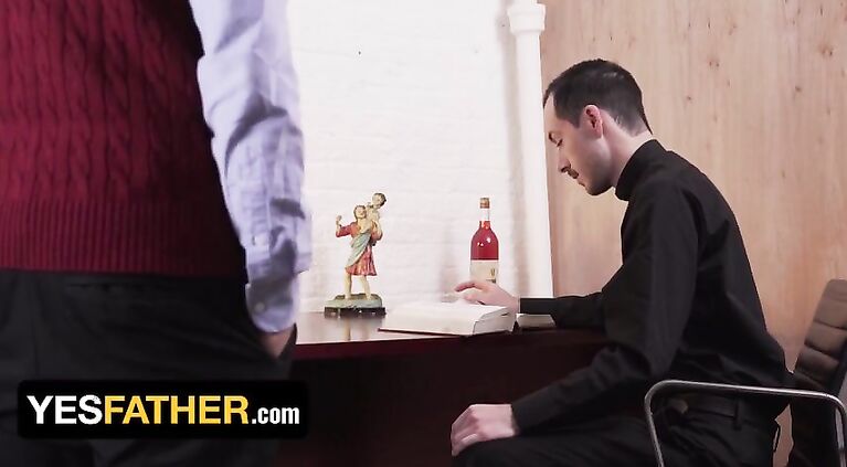 Handsome Boy Mason Anderson Gets His Booty Spanked And Drilled With Holy Dildo - YesFather