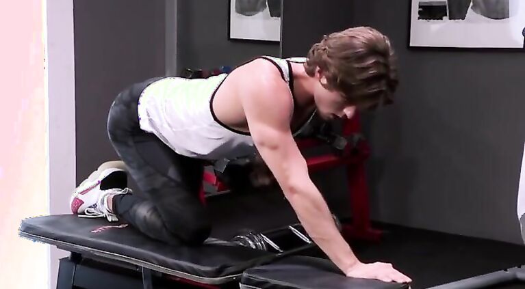 HotHouse - Fit Stud Austin Avery Barebacks Towel Boy In Gym