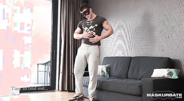 Maskurbate Str8 Neighbor Plays with Big Uncut Cock