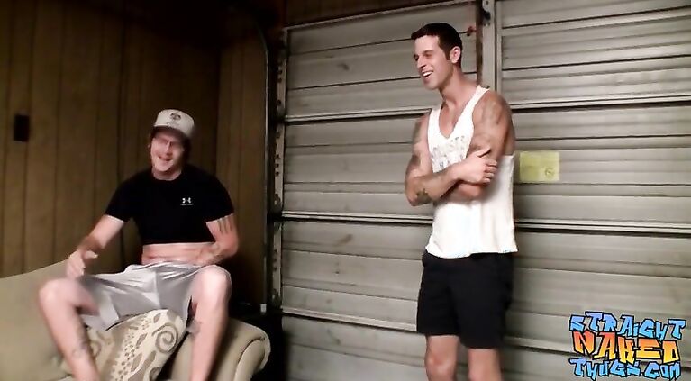 Straights thugs Lex Lane and Cayden Priar jerk off together