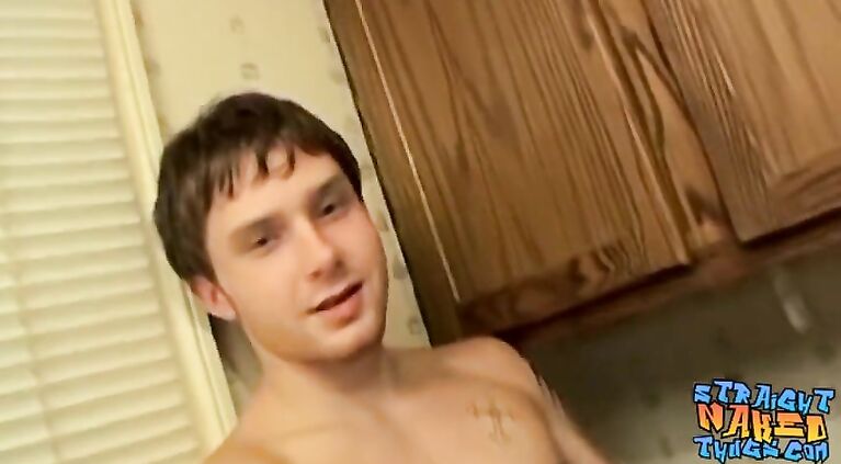 Straight guy is happy to release the tension by jerking off