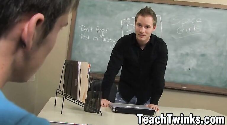 Hunky teacher Tyler Andrews anal fucks student Adrian Layton
