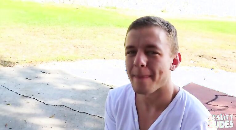 Reality Dudes - Hot Twink Levine Gets Offered Cash To Take Off His Shirt & Flash His Round Ass