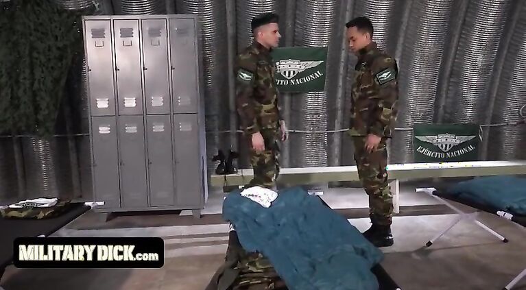 Military Dick - Naughty Soldier Gets Disciplined By The Sergeant For Being Messy And Chaotic
