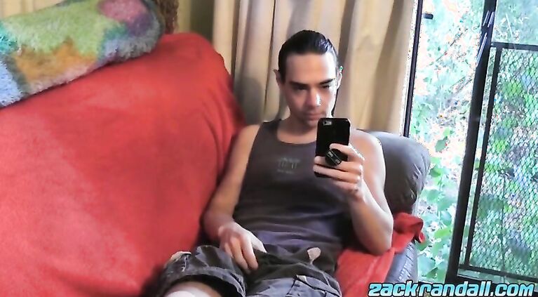 Hottest jock Zack Randall cums after wanking his big cock