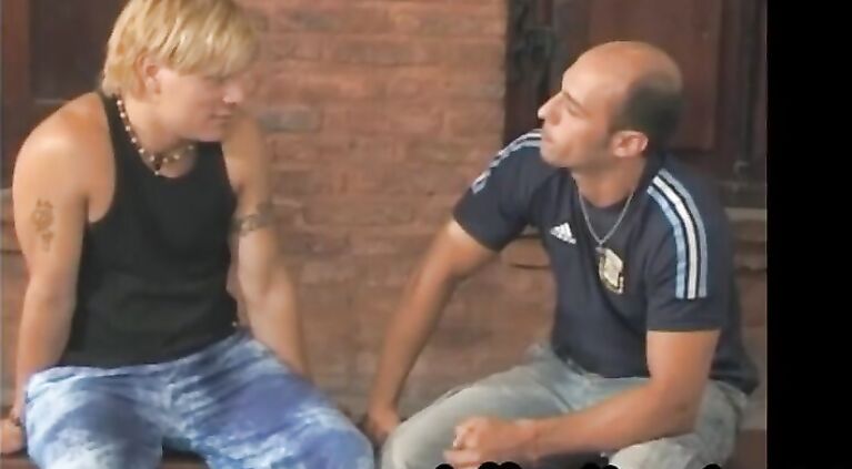Older With Younger Latino Male Have Sex In Empty Room Near Train Station