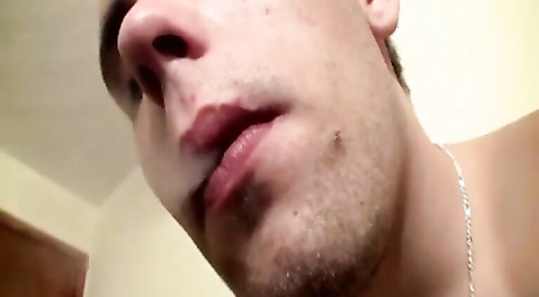 Chain smoker Drac caresses his ramrod