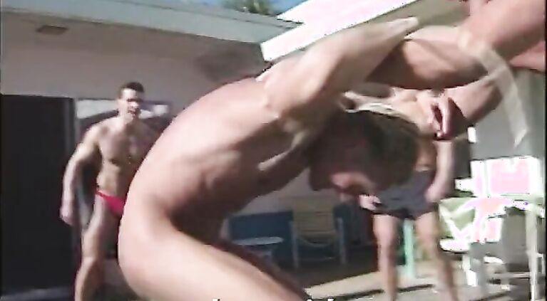 Muscle Jocks Play Naked Games during Bachelor Weekend