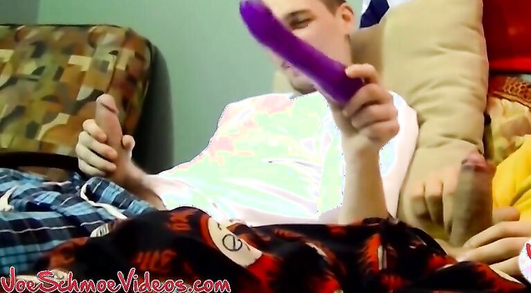 Dick loving buddies jerking off hard