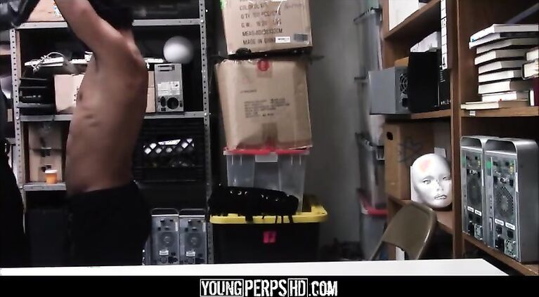 Straight Young Latino With Muscles By Gay Black Security Guard