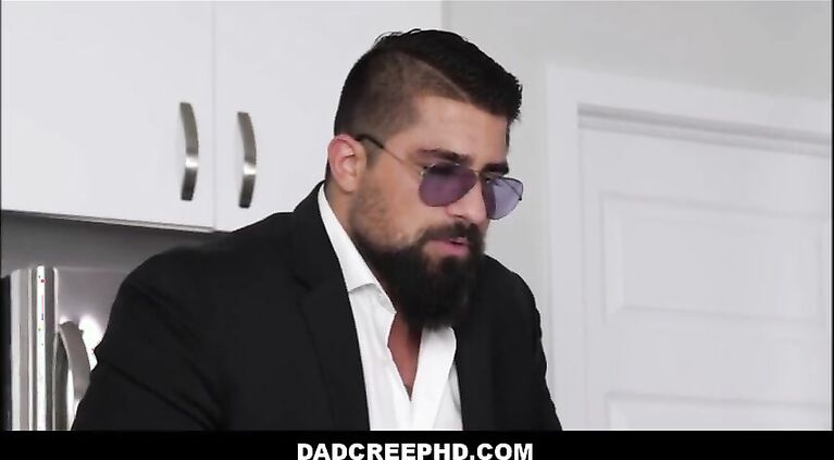 DadCreep - Young Blonde Twink Stepson Adrian Hill Fucked By Hot Muscle Bear Stepdad Ryan Bones
