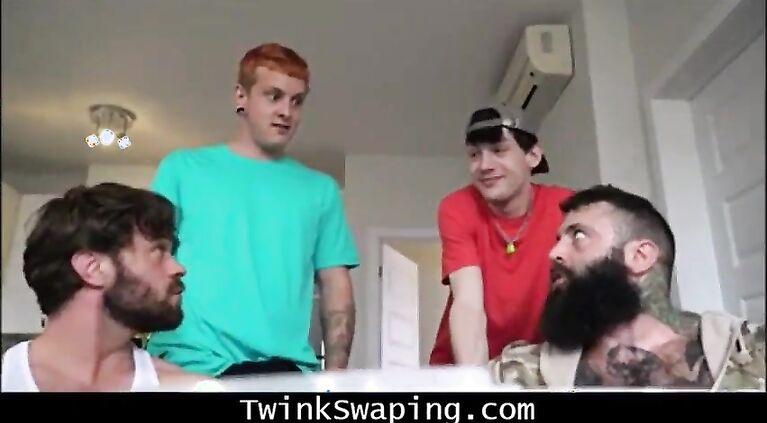 Two Rugged hairy bears and their boy raw- TwinkSwaping.com