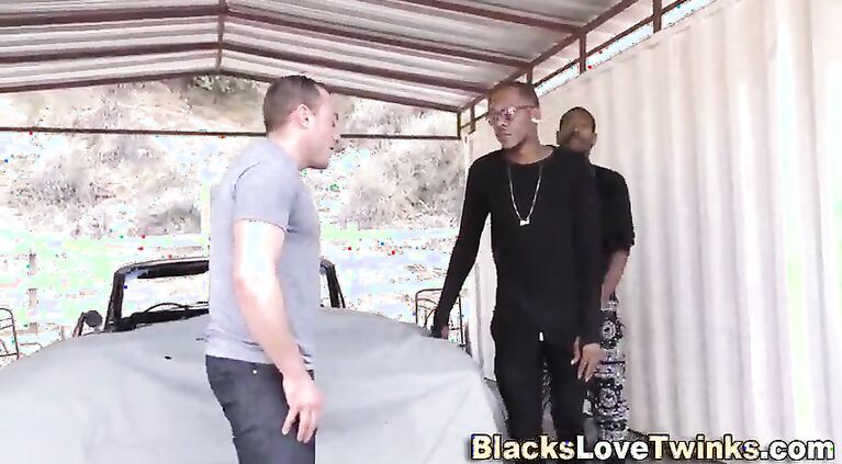 Dude sucks black dick