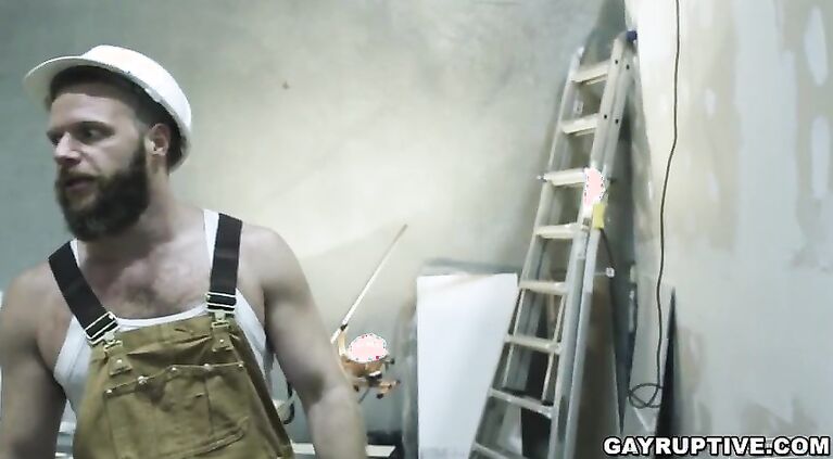 Gayruptive.com - What a meaty huge black cock you got Deep Dicc. Casey Everett and Brian Bonds are construction workers who need their latest project to pass inspection. When Deep arrives Casey and Brian offer him their cock