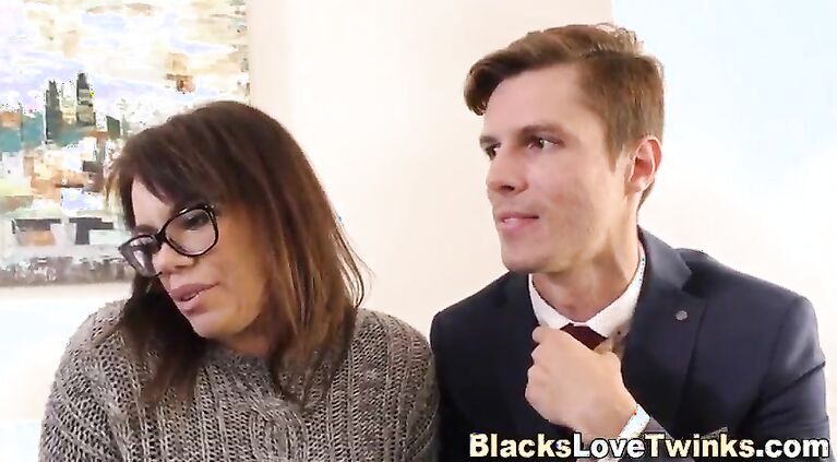 Twink spunked by black
