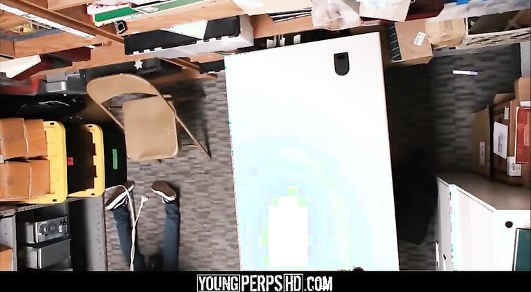 Skinny Straight Black Guy Caught Shoplifting Tied Up Fucked By Gay Black Security Officer Huge Cock