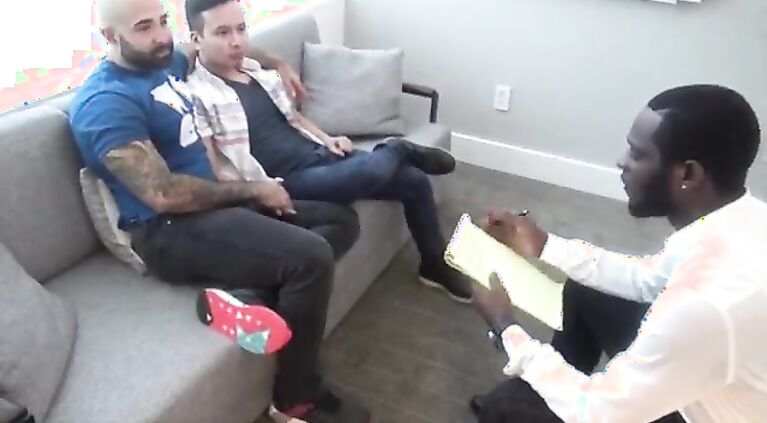 dad, boy and black guy orgy