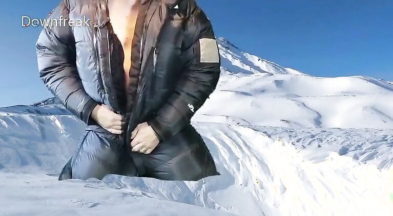 Humping The North Face Down Suit Until Cum