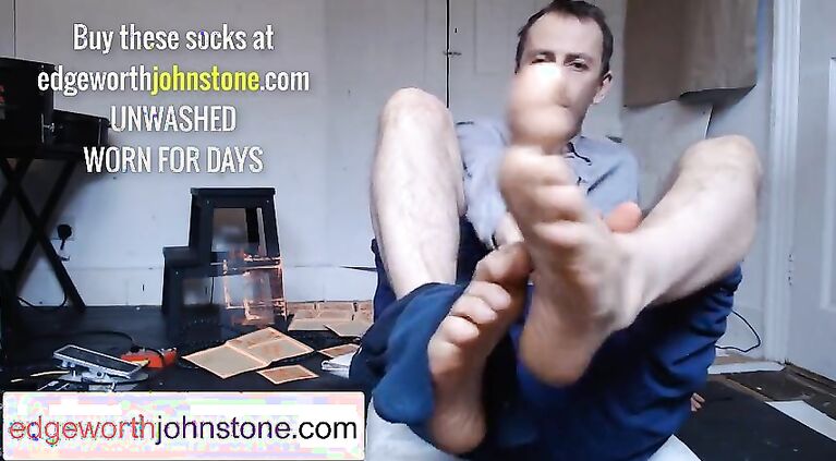 EDGEWORTH JOHNSTONE - BUY MY USED SOCKS 1 - Gay male sock fetish - Worn & for sale - Big feet foot