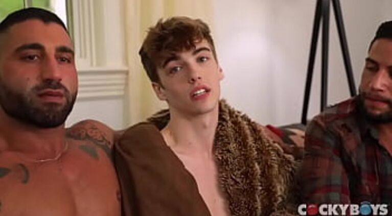 Two arabs fucking a white twink