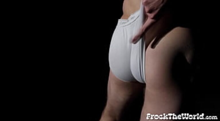Blond Twink Jack Looks Slowly Strips In His White Underwear